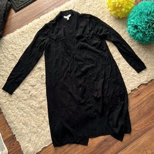 Long black cardigan